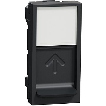 New unica caratula rj45 1 mod. keystone antracita