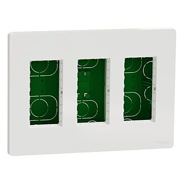 New unica system+ - puesto de trabajo - 3 columnas - empotrar - polar