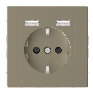 Schuko + 2 cargador usb 2,4a d-life saha