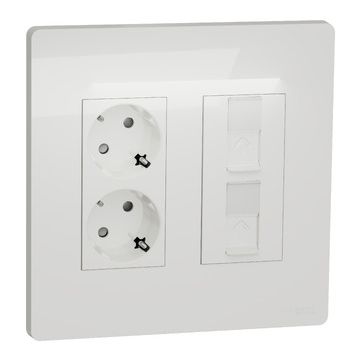 New unica system+ -  kit puesto de trabajo - 2 columnas
