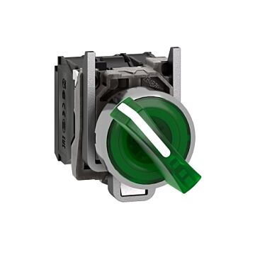 Selector luminoso led 230v na+nc verde