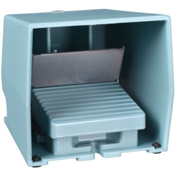 Interruptor de pedal único xpe-m – con tapa – metálico - azul - 2nc+2no