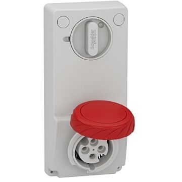 Unika interlocked socket - 16 a - 3p + e - 380...415 v ac - ip65 - panel