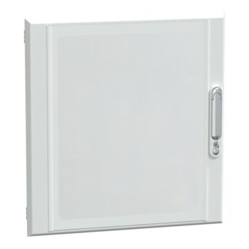 Puerta transparente, prismaset g, ip40, 600mm (an.) x 630mm (alt.), 12 módulos, blanca, ral 9003