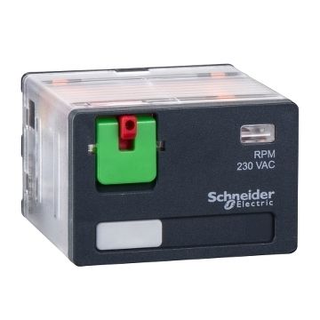 Relé de potencia enchufable, 15 a, 4 nanc, 230 v ca