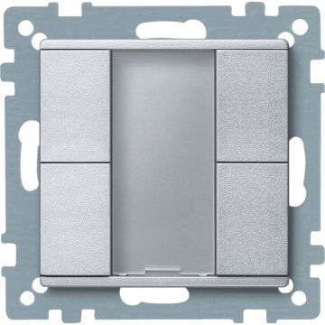 Knx - pulsador de 2 elementos plus aluminio - elegance
