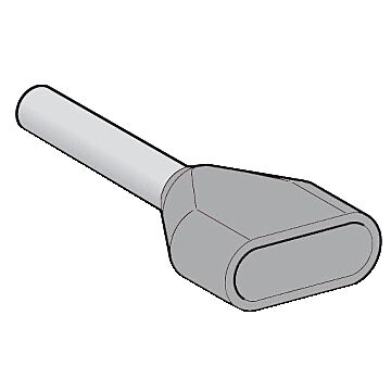 Extremidade de cabo duplo isolada – tamanho médio – 2,5 mm² - cinzento