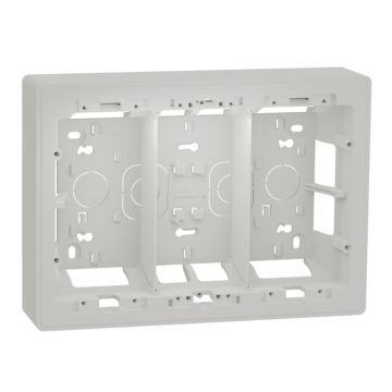 New unica system+ - caja de montaje pdt  - superficie - 3 columnas