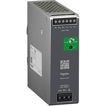 Fuente de alimentación regulada, 100-240v ac, 12v 10 a, monofásica, optimizada