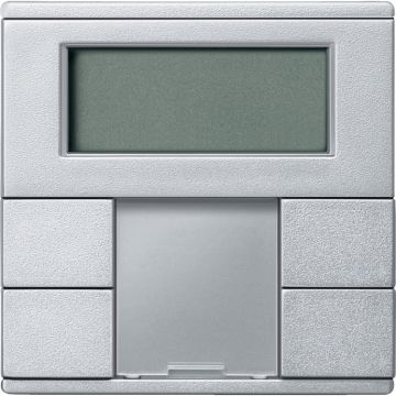 Knx - pulsador de 2 elementos con termostato aluminio - elegance
