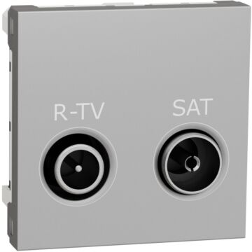 New unica toma r-tv/sat derivacion unica aluminio