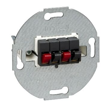 Toma altavoz doble antracita