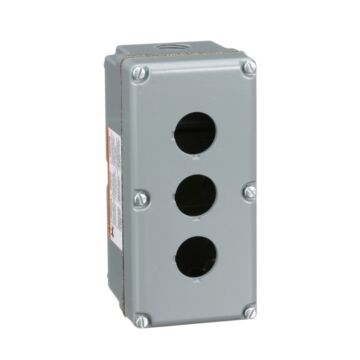 Caja aluminio 3 taladros