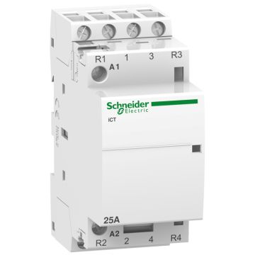 Contactor modular acti9 ict 25 a 4 p 2 a + 2 c 230/240v ca