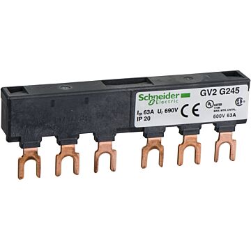 Linergy ft - embarrado de peine - 63 a - 2 derivaciones - paso de 45 mm