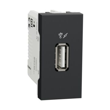 New unica cargador simple usb 1a 1 mod. antracita