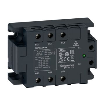 Relé estado sólido trifásico 530vac 50a 24vdc alm-term.