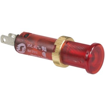Luz piloto ø8 - ip40/ip65 - rojo - led cubierto incluido - 24v - rápidoon