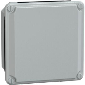Caja industrial metálica - tapa baja-alt105xanch105xprof49 - ip55 - gris ral 7035