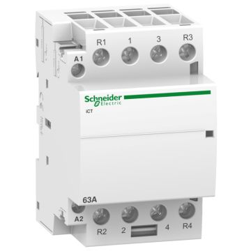Contactor modular acti9 ict 63 a 4 p 2 a + 2 c 230/240v ca