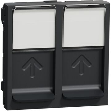 New unica carátula toma rj45 doble 2 mod. antracit