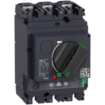 Interruptor automático de motor, tesys gv5, 3p, 220a, icu 36ka, magnetotérmico