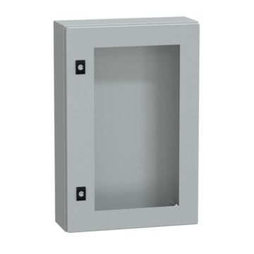 Spacial crn tspt door w/o mount.plate. h600xw400xd150 ip66 ik08 ral7035..