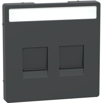 Tapa rj45 doble keystone d-life antracit