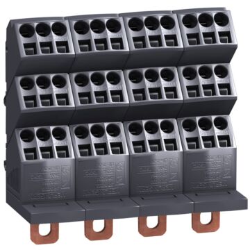 Repartidor escalonado, linergy dp, 4p, 250a ,36 conexiones