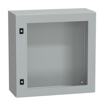 Spacial crn puerta transparente sin placa de montaje h600xw600xd250 ip66 ik08 ral7035..
