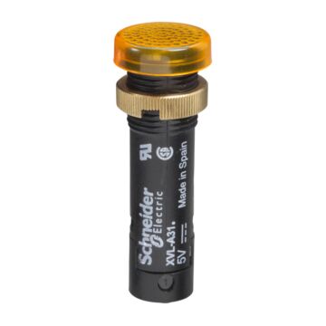 Luz piloto ø12 - ip40/ip65 - amarillo - led cubierto incluido - 24v - lugs
