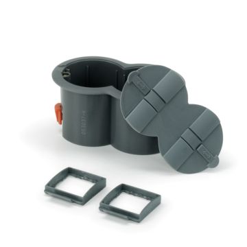 Caja de suelo con 2 mecanismos 45x45mm
