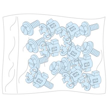 20 tornillos+20 tuercas enjaul. prisma p