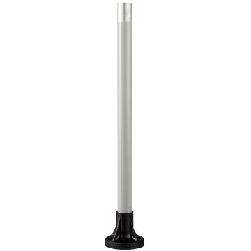 Base de fijación para la columna luminosa modular, plástico, ø70, tubo con soporte de aluminio de 380mm  + placa de fijación negra