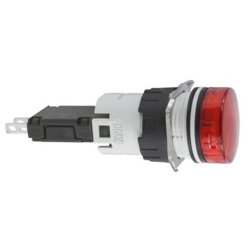 Luz piloto rojo completa ø16  con led integral 12 ... 24 v