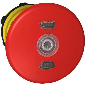 Cabeza de pulsador ø 40 rojo iluminado parada de emergencia