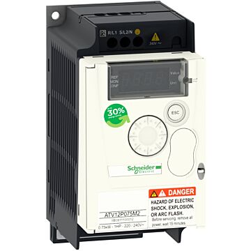 Variador de velocidad atv12 - 0.75kw - 1hp - 200..240v - 1ph - en placa base
