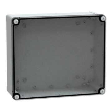 Abs box ip66 ik07 ral7035 int.h325w275d120 ext.h341w291d128 transp.cover h20
