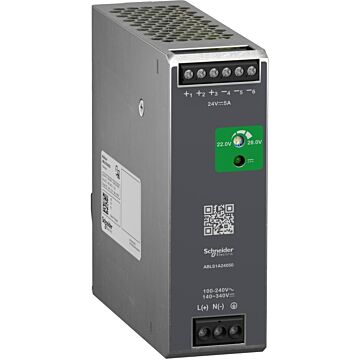 Phaseo abl7, abl8 - fuente de alimentación regulada, 100-240v ac, 24v 5 a, monofásica, optimizada