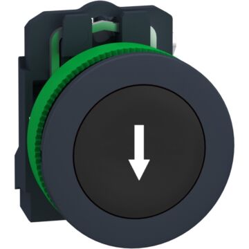 Pulsador flush negro 1na con marcaje flecha