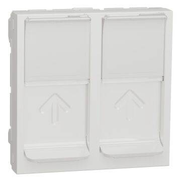 New unica carátula toma rj45 doble 2 mod. polar