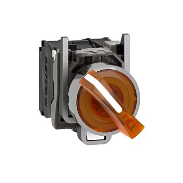 Selector luminoso led 230v  na+nc amarillo