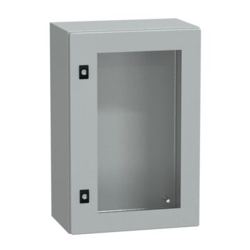 Spacial crn puerta transparente sin placa de montaje h600xw400xd250 ip66 ik08 ral7035..