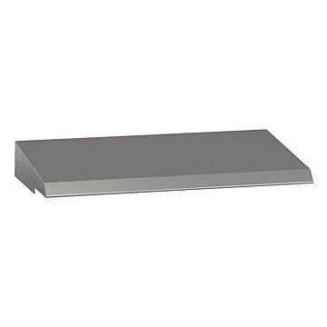 Tejadillo de acero inoxidable 304l, acabado scotch brite® para envolventes murales, 400x200