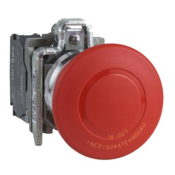 Parada de emergencia roja ø 22 - cabeza seta ø 40 - pulsar-tirar - atex
