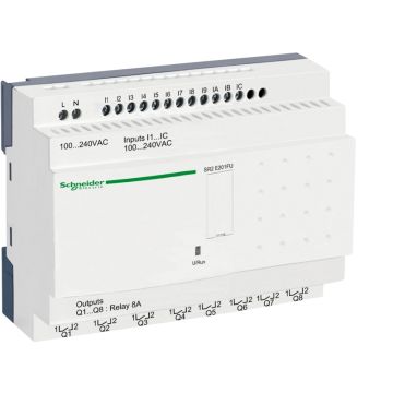 Zelio logic - relé programable compacto zelio logic - 20 e s - 100..240 v ca - reloj - sin pantalla
