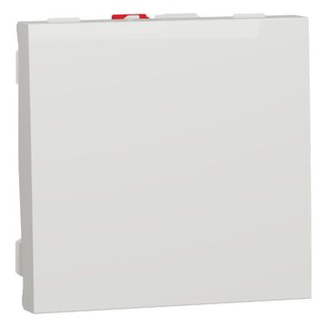 New unica, interruptor basculante, 10ax, 2 módulos, conexión rápida, ip4x, polar