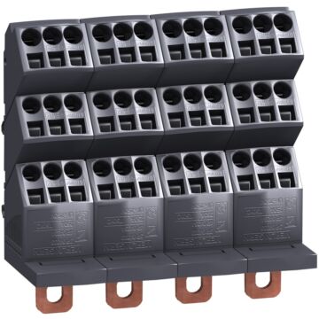 Repartidor escalonado, linergy dp, 4p, 250a ,36 conexiones