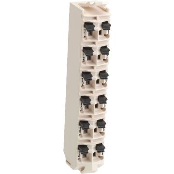 Bloque terminal- 12 contactos - blanco - cantidad 1