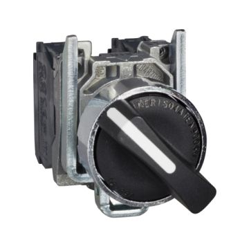 Selector negro ø 22 - 3 posiciones +/- 45° - posic. fija - 2 na - atex